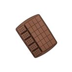 Tinky Winky Dubai Çikolata Kalıbı Tablet Dikdörtgen Waffle Kalıbı Silikon Kek Kalıbı Kahverengi