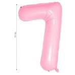Tinky Winky Folyo Balon 7 Rakamı Helyum Balon Pembe Renk 7