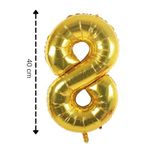 Tinky Winky Folyo Balon 8 Rakamı Helyum Balon 40 Cm Gold Renk gold