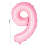 Tinky Winky Folyo Balon 9 Rakamı Helyum Balon Pembe Renk 9