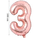 Tinky Winky Folyo Balon Büyük Boy 3 Rakam Helyum Balon 100 Cm Rosegold Renk Bride To be Bekarlığa Veda 3