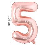 Tinky Winky Folyo Balon Büyük Boy 5 Rakam Helyum Balon 100 cm Rosegold Renk Bride To be Bekarlığa Veda 5
