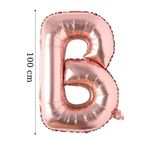 Tinky Winky Folyo Balon Büyük Boy B Harfi Helyum Balon 100 Cm Rosegold Renk Bride To be Bekarlığa Veda B