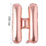 Tinky Winky Folyo Balon Büyük Boy H Harfi Helyum Balon 100 Cm Rosegold Renk Bride To be Bekarlığa Veda H