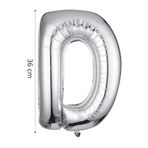 Tinky Winky Folyo Balon D Harfi Helyum Balon 36 Cm Gümüş Renk - D Harf Balon - Harf Folyo Balon Silver Ballons D
