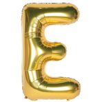 Tinky Winky Folyo Balon E Harfi Helyum Balon 100 Cm Gold Renk - E Harf Balon - Harf Folyo Balon - E Harfli Balon E