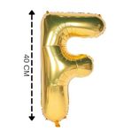 Tinky Winky Folyo Balon F Harfi Helyum Balon 40 Cm Gold Renk gold