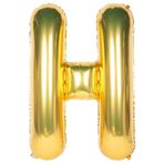 Tinky Winky Folyo Balon H Harfi Helyum Balon 100 Cm Gold Renk - H Harf Balon - Harf Folyo Balon Altın Gold Harf H
