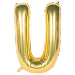 Tinky Winky Folyo Balon U Harfi Helyum Balon 100 Cm Gold Renk - U Harf Balon - Harf Folyo Balon Altın Gold Harf U