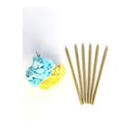 Tinky Winky Gold Renkli 14 Cm Simli Göz Alıcı Ince Kibar Işıl Işıl 6 Lı Doğum Günü Parti Pasta Mumu Gold
