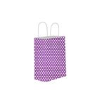 Tinky Winky Kağıt Kraft Çanta Mor Puantiyeli 25x12x31 Cm/hediye Poşeti 3'lü