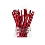 Tinky Winky Kağıt Pipet 20 Cm - 06mm. Parlak Kırmızı / 25 Adet kırmızı