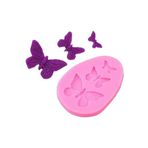 Tinky Winky Kelebek Desenli Şeker Hamuru Sabun Mum Kokulu Taş Epoksi Kalıbı Pasta Çikolata Buz Kalıbı Pembe