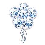 Tinky Winky Mavi Konfetili Şeffaf Balon 10 Adet Içi Gözüken Pullu Balon Balon Pulu Renksiz Balon winky561