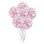 Tinky Winky Pembe Konfetili Şeffaf Balon 10 Adet Içi Gözüken Pullu Balon Balon Pulu Renksiz Balon winky559