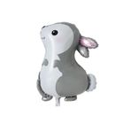 Tinky Winky Tavşan Figürü Folyo Helyum Balon 53 * 70 cm Tavşan Tema Parti Süsleme Balonu Gri