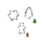 Tinky Winky Yılbaşı Christmas Temalı Kurabiye Kalıbı Metal Kopat Set Cookie Cutters 3'lü