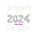 Tinky Winky Yılbaşı New Year Folyo Balon 2024 Yazılı Helyum Balon 100 Cm Gümüş Renk 100cm