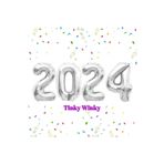 Tinky Winky Yılbaşı New Year Folyo Balon 2024 Yazılı Helyum Balon 40 Cm Gümüş Renk 40cm