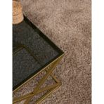 Tino Furniture Cross Metal Orta Sehpa (Füme Camlı) - Altın
