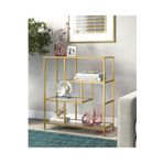 Tino Furniture Daniel Gold Metal Cam Raflı Konsol Dresuar