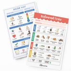 Tiny Expressions Oyun Zamanı Not Defterleri - 2'li Paket Çocuk Oyun Not Defterleri - 40 Sayfa Sipariş Alma Restoran ve 40 Sayfa Doktor Ziyaret Not Defteri - Garson ve Doktor Hayali Rol Oynama