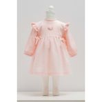 Tıny Lace Omuz Fırfırlı Bebek Elbise - Caramell - ELB1889 - Pembe - 9 - 12 Ay - ELB1889-PEMBE-9 - 12 Ay Pembe