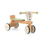 Tiny Love Bebek Ahşap Üç Tekerlekli Bisiklet, Üç Tekerlekli Bisiklet, Bebek Bisikleti, Kauçuk Kaplı Tekerlekler, Motor İşleri, Bilişsel Gelişim, Rahat Doğal Tasarım, 18-36 Ay, Boho Chic