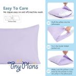 Tiny Plans Lastikli Bebek Çarşaf Yastık Kılıfı Takımı %100 Pamuk(2 Adet Çarşaf 2ADET Yastık Kılıfı) - Pembe - Lila - 90 x 190 cm