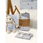 Tiny Plans Lastikli Bebek Çocuk Çarşaf - Yastık Kılıfı Takımı - 90 x 190 cm - Gri