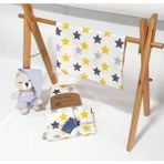 Tiny Plans Lastikli Bebek Çocuk Çarşaf - Yastık Kılıfı Takımı - 90 x 190 cm - Sarı - Beyaz