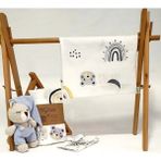 Tiny Plans Tek Kişilik Lastikli Çarşaf-Yastık Kılıfı Takımı - 90x180 - Beyaz - Gri