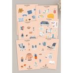 Tiny Stories TR Cozy Temalı Sticker Seti - 6 Adet / Ajanda, Defter,bullet Journal,scrapbook