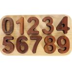 Tiny Wood Ahşap Ceviz Sayılar ve Tablası - Renkli