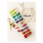 Tiny Wood Ahşap Manyetik Olta İle Balık Tutma & Sayı Sıralama Oyunu – Montessori Eğitici Oyuncak (12×41 Cm)