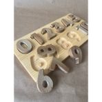 Tiny Wood Doğal Ahşap Eğitici Sayılar Seti | Montessori Matematik Oyuncak 0-9 | El Yapımı Puzzle - Standart