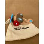 Tiny Wood Isme Özel Ahşap Oyuncak Uçak | Doğal Kayın Ağacından El Yapımı Montessori - Standart - Bej