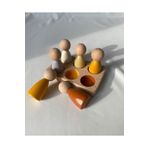 Tiny Wood Peg Bebek ve Tabla Eşleştirme 6 Lı Insan Figürleri