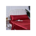 Tinybabyconcept Natural Ipek Dokulu Pamuk Saten Yastık Kılıfı 1. Kalite Boncuk Silikon Dolgulu 50x135cm Kırmızı