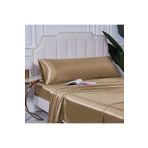 Tinybabyconcept Natural Ipek Dokulu Pamuk Saten Yastık Kılıfı 1. Kalite Boncuk Silikon Dolgulu Yastık 50x135cm Bej