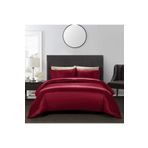 Tinybabyconcept Pamuk Saten Çift Kişilik Nevresim Takımı 4 Parça Ipek Dokulu Bordo 160x220 Cm Lastikli Çarşaf