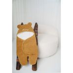 Tinykiddesign Kişiye Özel Nakışlı Bebek Dış Kundak Uyku Tulumu Kıvırcık Wellsoft Peluş Ayıcık Kulaklı - Kahverengi