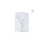 tinylamb Organik Penye Beyaz Lastikli Çarşaf 100x200cm | Organik Lastikli Bebek & Çocuk Çarşafı