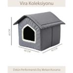 Tinypati Vira Su Geçirmez Kedi ve Köpek Yatağı - Gri
