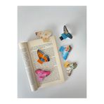 tinystoriestr Mıknatıslı Kitap Ayracı - Kelebek Temalı-2 6 Adet - Magnetic Bookmark Page Marker