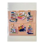 tinystoriestr Mıknatıslı Kitap Ayracı Seti – Kedi ve Kitap Temalı - Magnetic Bookmark Page Marker