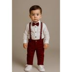 tinytrends Erkek Bebek&Çocuk Salopet Takım Elbise 4'lü Set