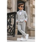 tinytrends Erkek Çocuk Premium Casual Ceketli Papyonlu Takım Elbise Düğün/Bayramlık