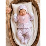 tinytrends Kız Yenidoğan Papatyalı Özel Gün Mevlüt Takım - 0 - 3 Ay - Pembe