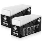 TiopLior 200 Adet Kartlar için Üstten Yükleyiciler Sert Plastik, 3 x 4 inç Üstten Yükleyiciler Beyzbol Kartları Ticaret Kartları için Şeffaf Kart Koruyucuları TCG, 200 Yumuşak Kart Kollu ve Bir Çift Eldiven
